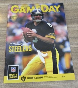 1990 Los Angeles Raiders vs. Pittsburgh Steelers Program READ