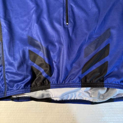 Cannondale Solid Blue 3/4 Zip Cycling Jersey Short Sleeve Shirt Men’s X Large - Picture 4 of 15