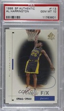 1998-99 SP Authentic Rookie F/X 566/3500 Al Harrington #113 PSA 10 GEM MT 0a1