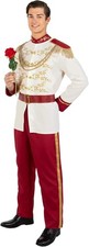 Men`s White Prince Charming Costume Adult Fairy Tale Royal Fancy Dress Fairytale