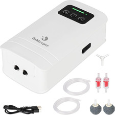 Battery Powered Aquarium Air Pump, USB Rechargeable Aerator Fish Tank Air Pump f