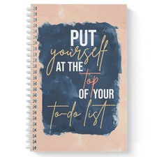 Softcover Top Of The List 5.5" x 8.5" Motivational Spiral Notebook/Journal, 1...