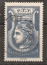 Radio 1 (1935) Radiodiffusion n°1 Bleu Oblitéré (cote 30e) (A188)