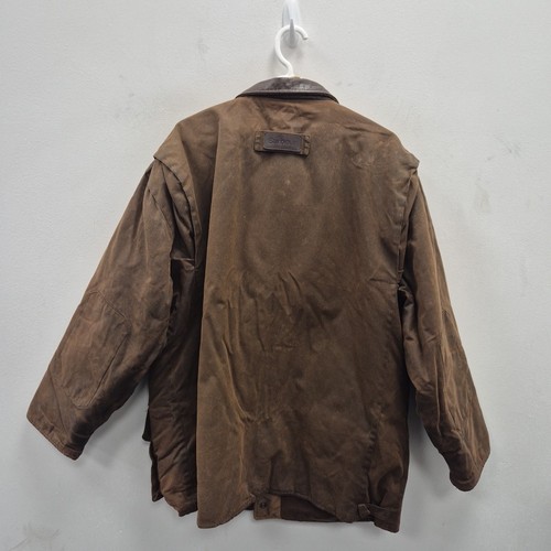 Barbour A1550 Bushman Trucker Country Wax Waterproof Heavy Coat Jacke Large #2 - Bild 2 von 11