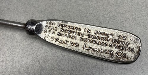 Destornillador de metal publicitario vintage ~ Stearns Lumber Company - Imagen 4 de 4