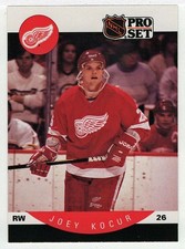 Joey Kocur RC - Detroit Red Wings (NHL Hockey Card) 1990-91 Pro Set # 73 - Mint