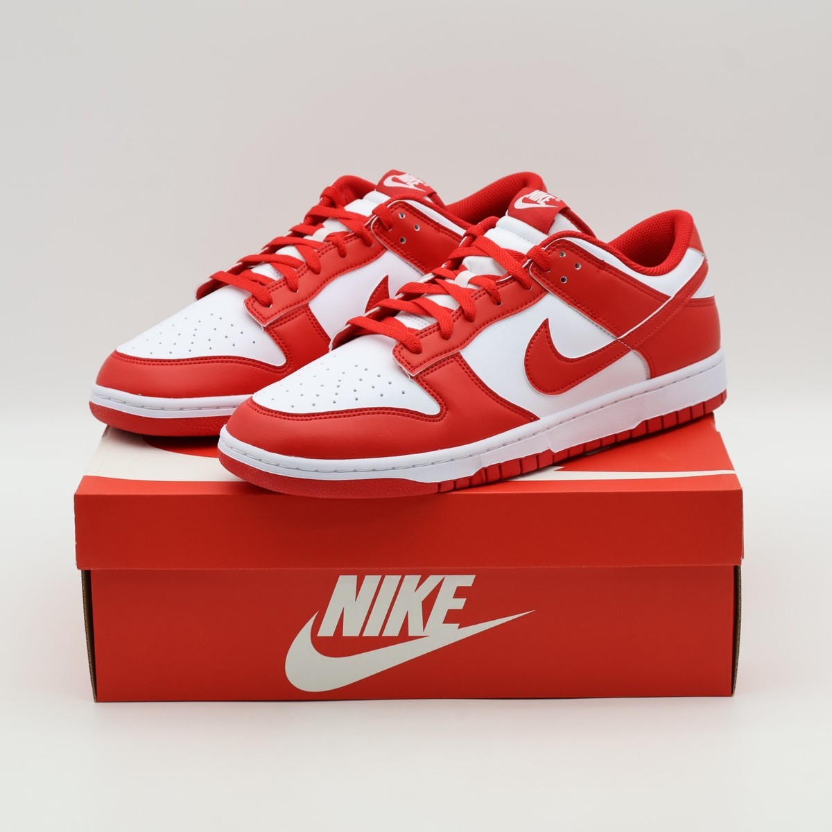 HF5441-104 Nike Dunk Low Retro White White UniversityRed