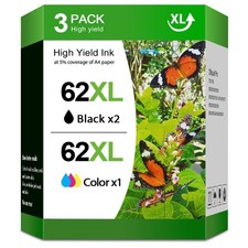 Black /Tri-color Ink Cartridge For HP 62 62XL ENVY 5660 7640 7645 Officejet 5740