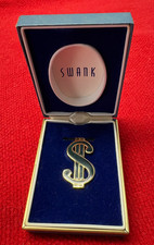 Vintage SWANK Money Clip Dollar Sign EUC in Box