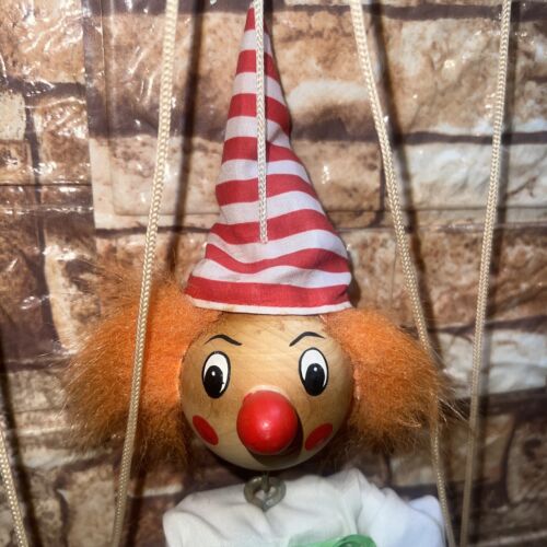 Fairyland International Vintage Clown Pull String Wooden 16” Marionette Puppet - Picture 2 of 11