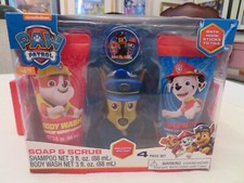 Nickelodeon PAW Patrol 4-Piece Soap and Scrub Body Wash and Shampoo Set NEW