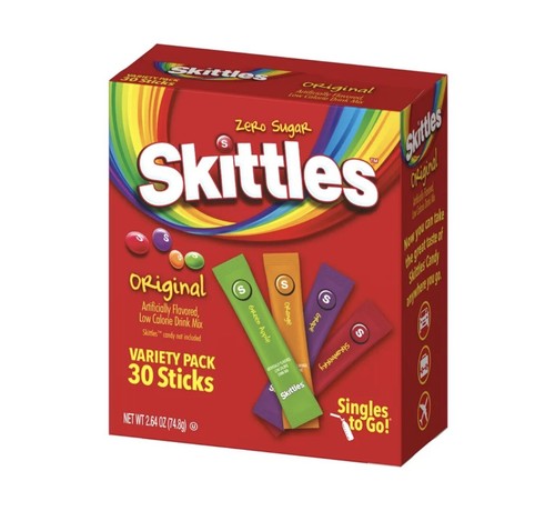Skittles Drink Sachets Sugar Free Variety 30 Sticks US Import 4 Different Flavor - Picture 4 of 6