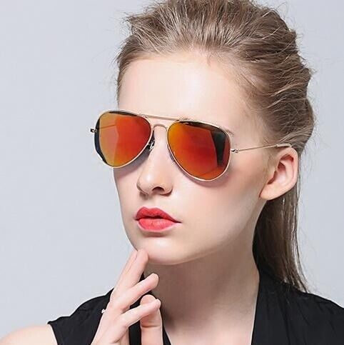 Pilotenbrille Herren Damen Vintage verspiegelte Gläser neues modisches Gestell Retro Pilot - Bild 27 von 51