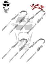 4 Vintage Lowrider 20 Double Square Twisted 3d Wing Fender Brace Chrome Bicycle