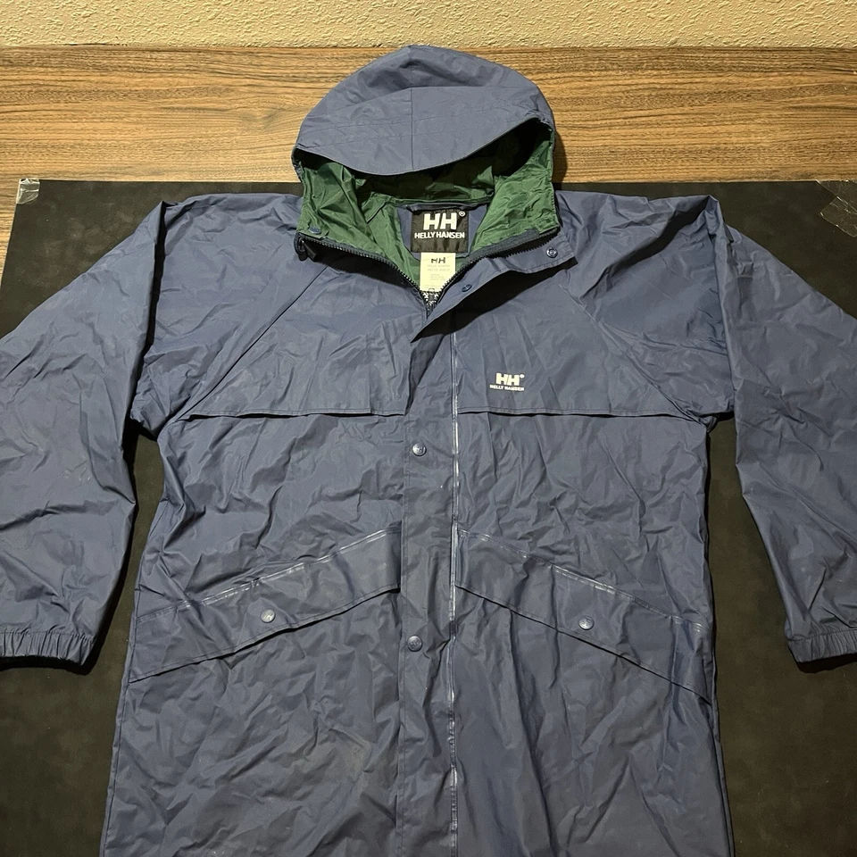 Chaqueta Helly Hansen Vintage Impermeable Poncho Impermeable Impermeable Sudadera con Capucha Ajustable Foto 2 de 4