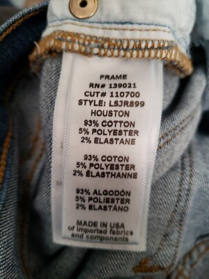 FRAME Le Skinny Jeans Sz 28 Houston Distressed Shredded Stretch