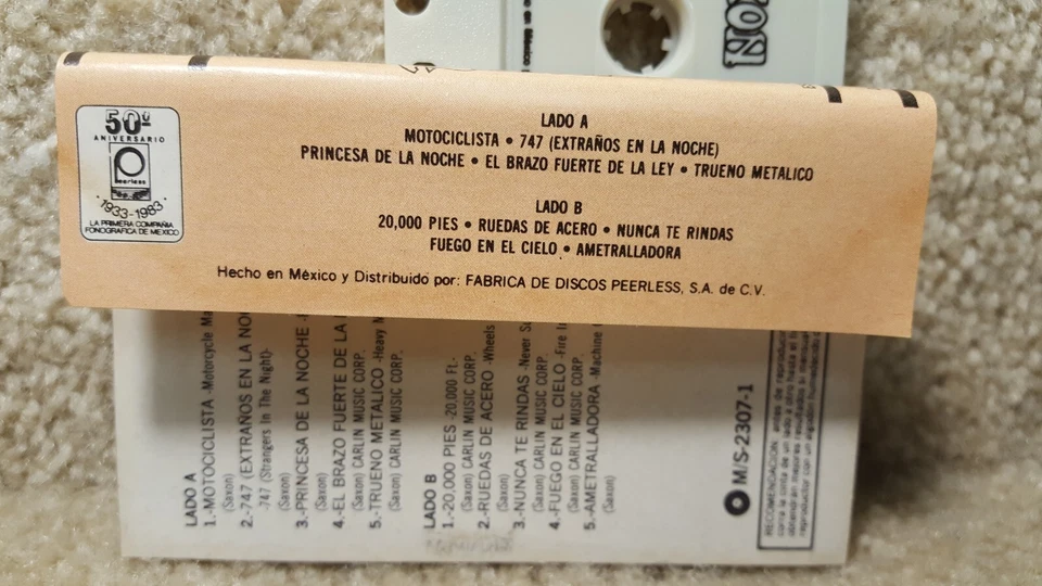 Saxon The Eagle Has Landed Mexico Release Cassette Tape Carrere Records 1983 Foto 4 de 4