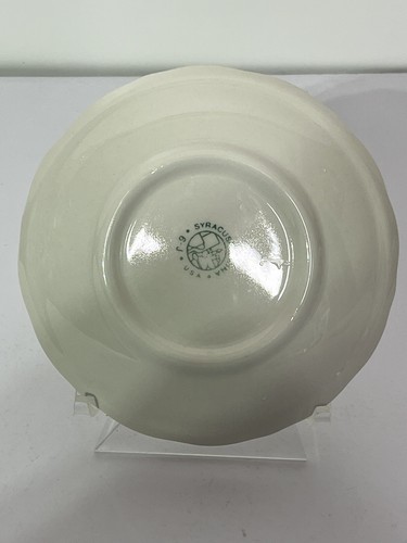 Syracuse China Black & Mustard Dorado Scalloped Edge 6-J Saucers 5.5" Lot of 6 - Picture 5 of 13