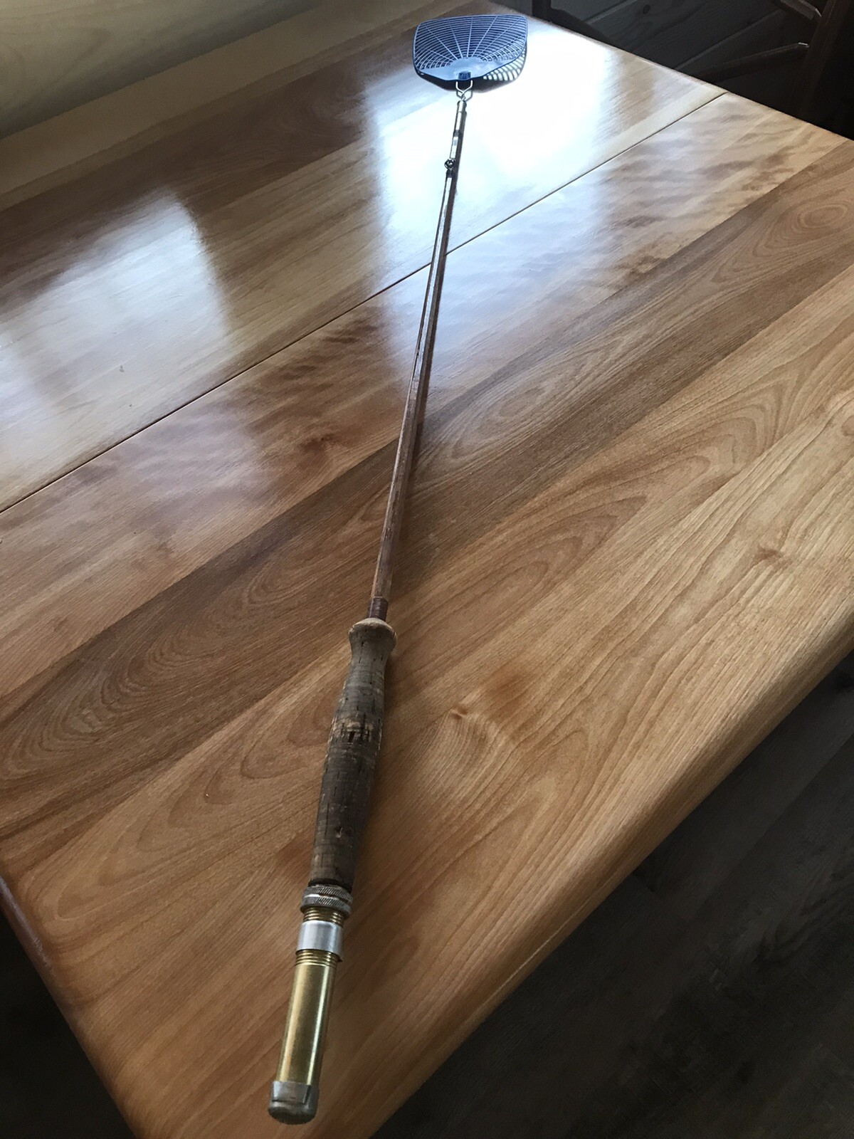 Genuine Vintage Bamboo Fly Rod Cork Handle Fly Swatter eBay