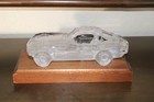Vintage Glass Crystal 1963 Chevy Corvette Stingray Split Window Car Paperweight — photo 1