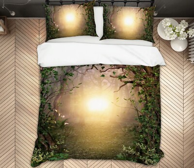 3D Fantasy Forest A3267 Bed Pillowcases Quilt Duvet Cover Set Queen King Vera 23