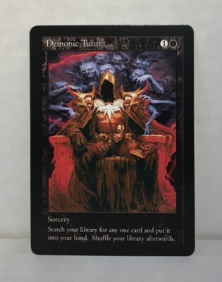 Demonic Tutor - Premium Quality Altered Art Custom Card