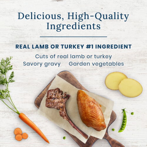 Blue Buffalo Delectables Natural Wet Dog Food Topper Variety Pack, Lamb & Turkey - Picture 2 of 7