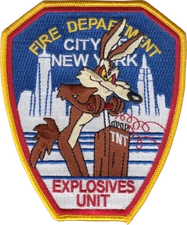 NEW YORK FIRE DEPARTMENT (FDNY) HOUSE PATCH: Explosives Unit, Wiley Coyote - ...