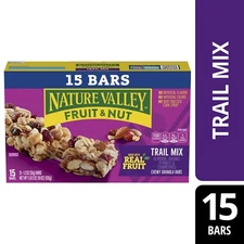 Nature Valley Chewy Fruit and Nut Granola Bars, Trail Mix, 15 Bars, 18 OZ[FAST]