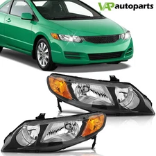 For Honda Civic Sedan 4Dr 2006-2011 Headlights Assembly Replacement Lamps Pair