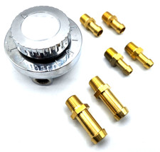 Universal Inline Chrome Low Pressure Adjustable Fuel Pressure Regulator 1-6 PSI