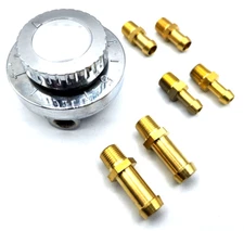Universal Inline Chrome Low Pressure Adjustable Fuel Pressure Regulator 1-6 PSI