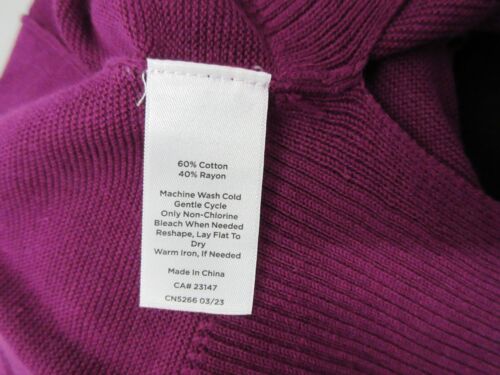 TALBOTS SET KNIT CARDIGAN & LONG SLEEVE TEE TOP FUCHSIA WOMENS LARGE PARIS - Picture 17 of 17
