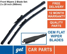 Front Wiper Blades (20" x 2) for BMW 1 Series from 2004-2014 Exact Fit OEM