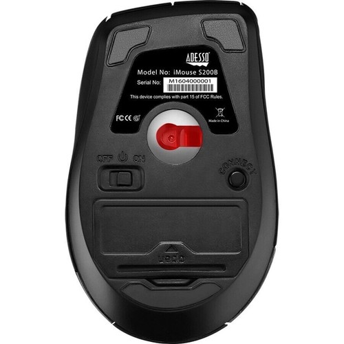 Adesso IMOUSE S200B Bluetooth Ergo Mini Mouse 2000DPI Scroll Wheel Internet Btns - Picture 5 of 8