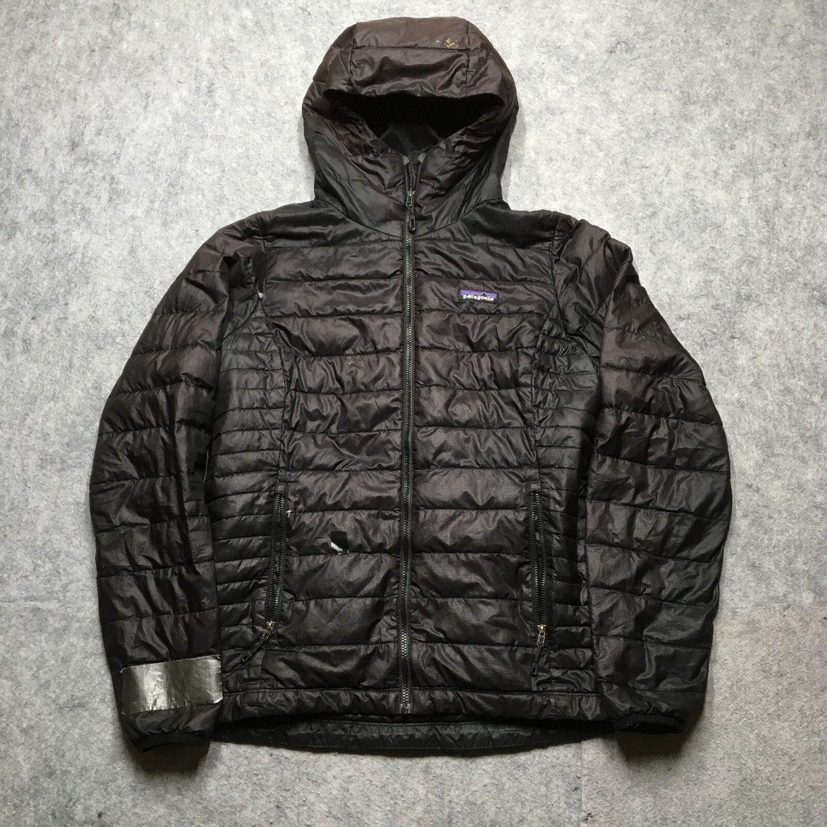 Patagonia Down Sweater Hoody Womens Medium M Black Full Zip