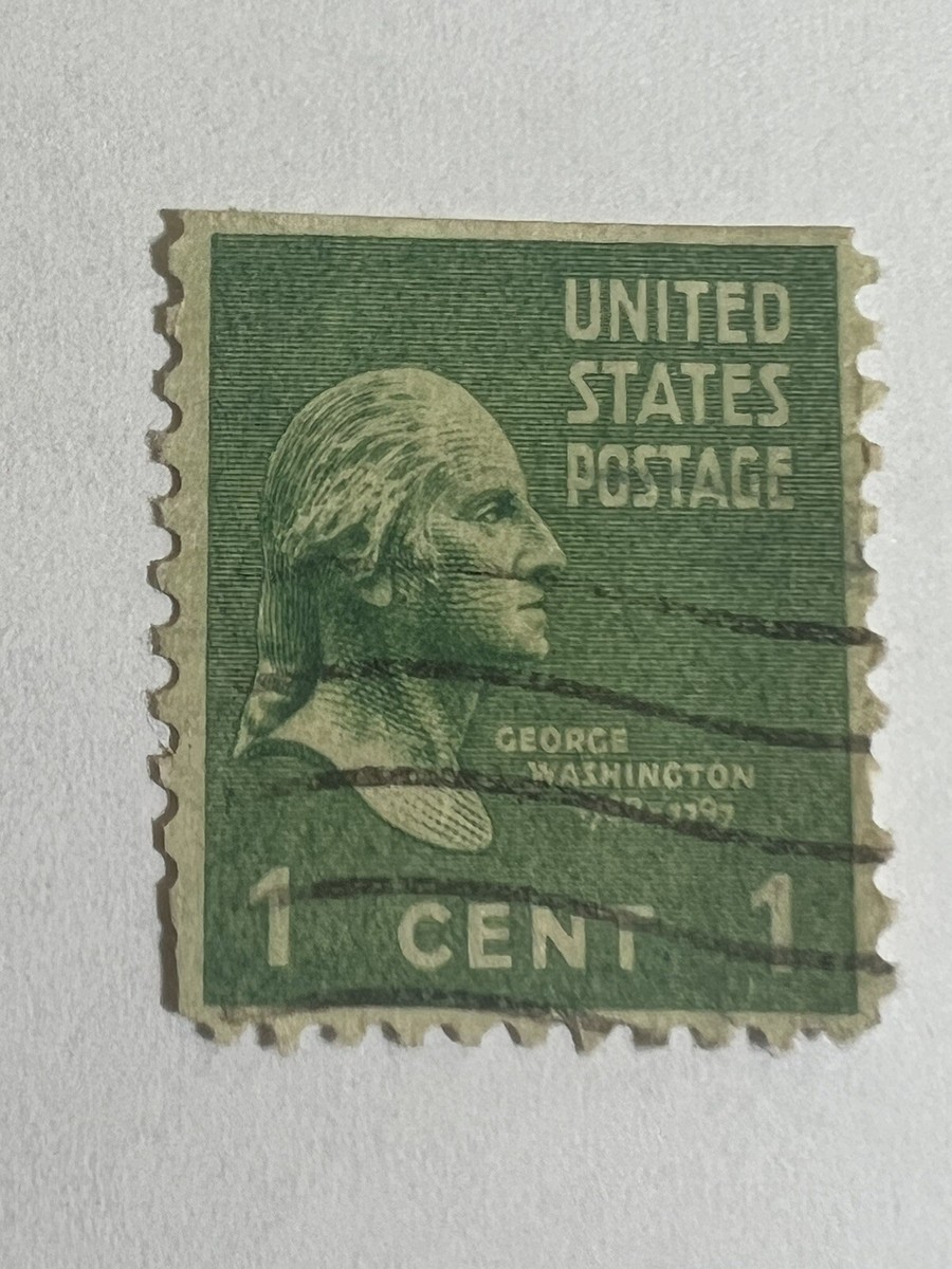 George Washington 1 Cent Stamp 1789-1797 ( Very Rare Vintage