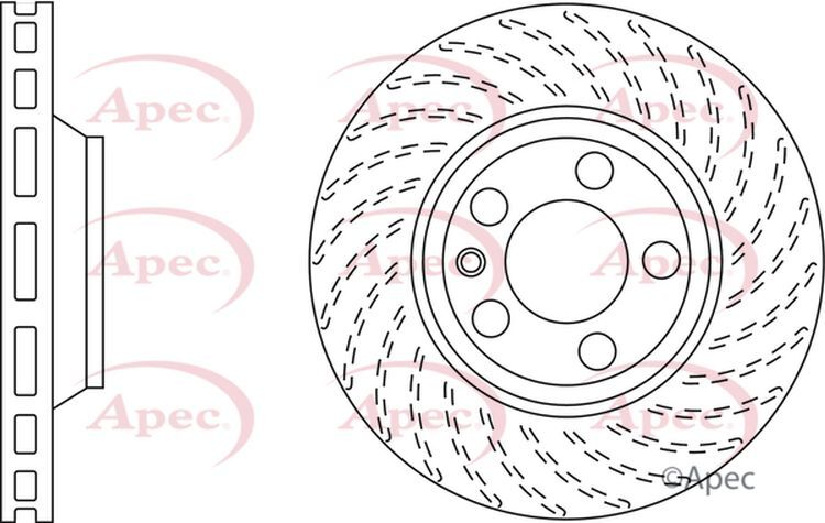 Apec Brake Disc Front Single 7L6615302E 7L6615302K 7L8615302 DSK2311