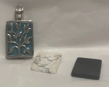 Silpada S1957 Live Laugh Love Reversible 925 Sterling Silver  Pendant Retired