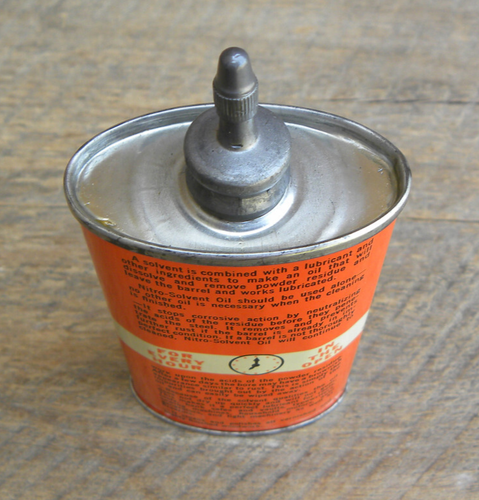 Vintage Marble's Nitro Lösungsmittel Waffenöl Blei Top Dose/Dose, handlicher Öler, 3 Unzen - Bild 13 von 15