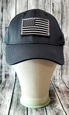 Condor Tactical Hat Cap Gray Removable  American Flag Patch Size Large L -XL
