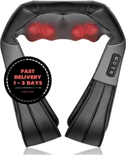 Masajeador Shiatsu de cuello y espalda con calor para aliviar el dolor muscular