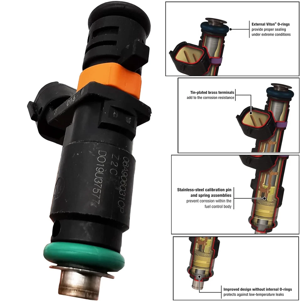 Juego de 12 piezas para inyectores de combustible Volkswagen Jetta 2011-2015 2,0 L SOHC 06A906031CP Foto 2 de 4