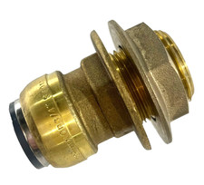 4 x SharkBite 22mm x 3/4" tank connector. Push fit brass water. SB112220M