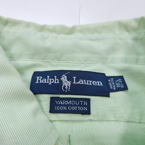 Polo Ralph Lauren Yarmouth 16.5 x 32/33 Green Dress Shirt Microstripe - Picture 4 of 5