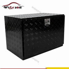 36"X24"X25" Underbody Heavy Duty Aluminum Tool Box Truck Storage Organizer Black