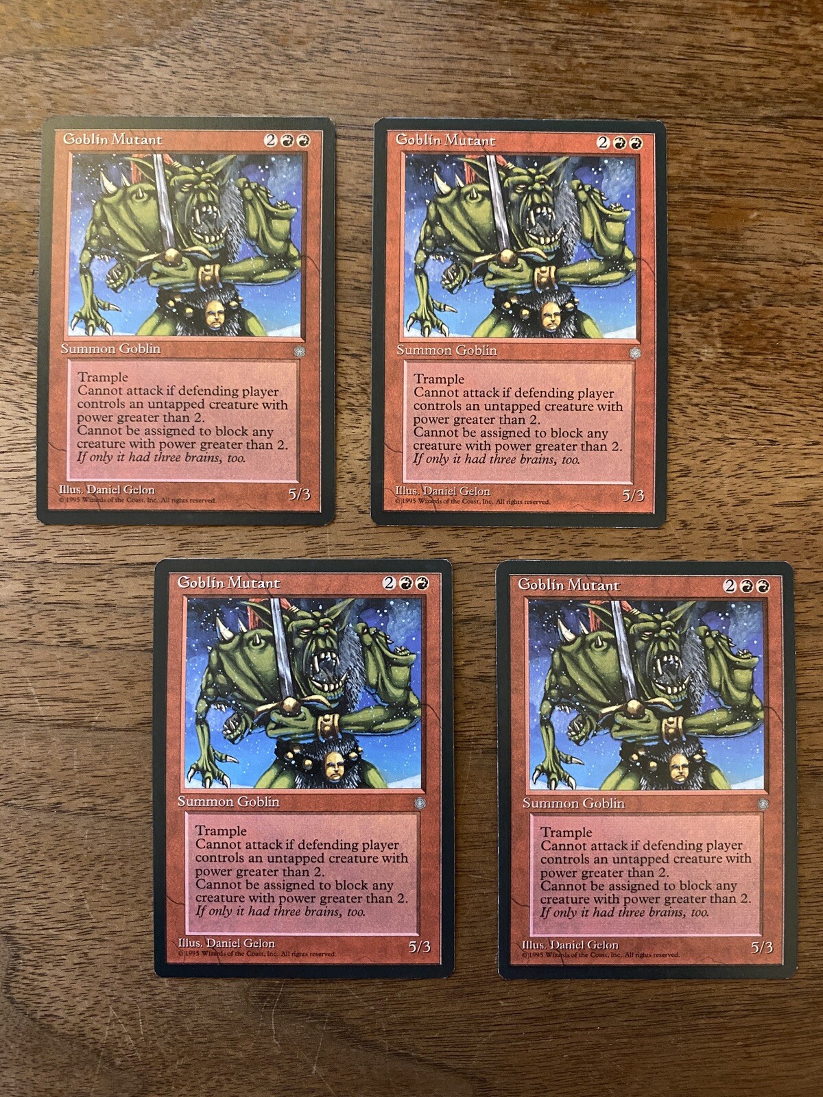 Goblin Mutant NM x4 NEVER PLAYED MTG Ice Age 1995 Magic 4x VINTAGE FAST SHIPPING