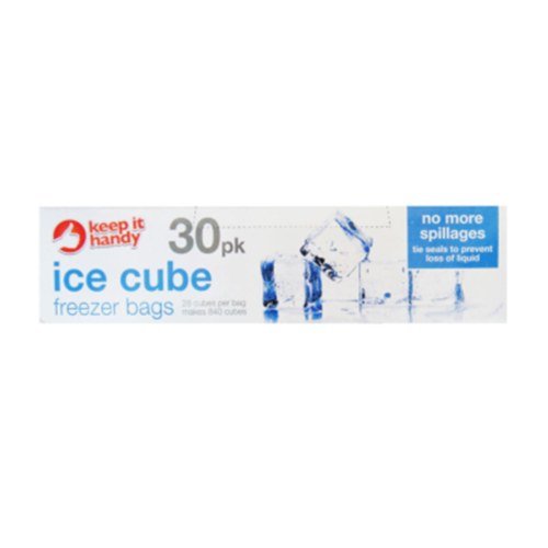 30x ICE CUBE FREEZER BAGS Disposable Bag Fridge Plastic BBQ Party Cubes