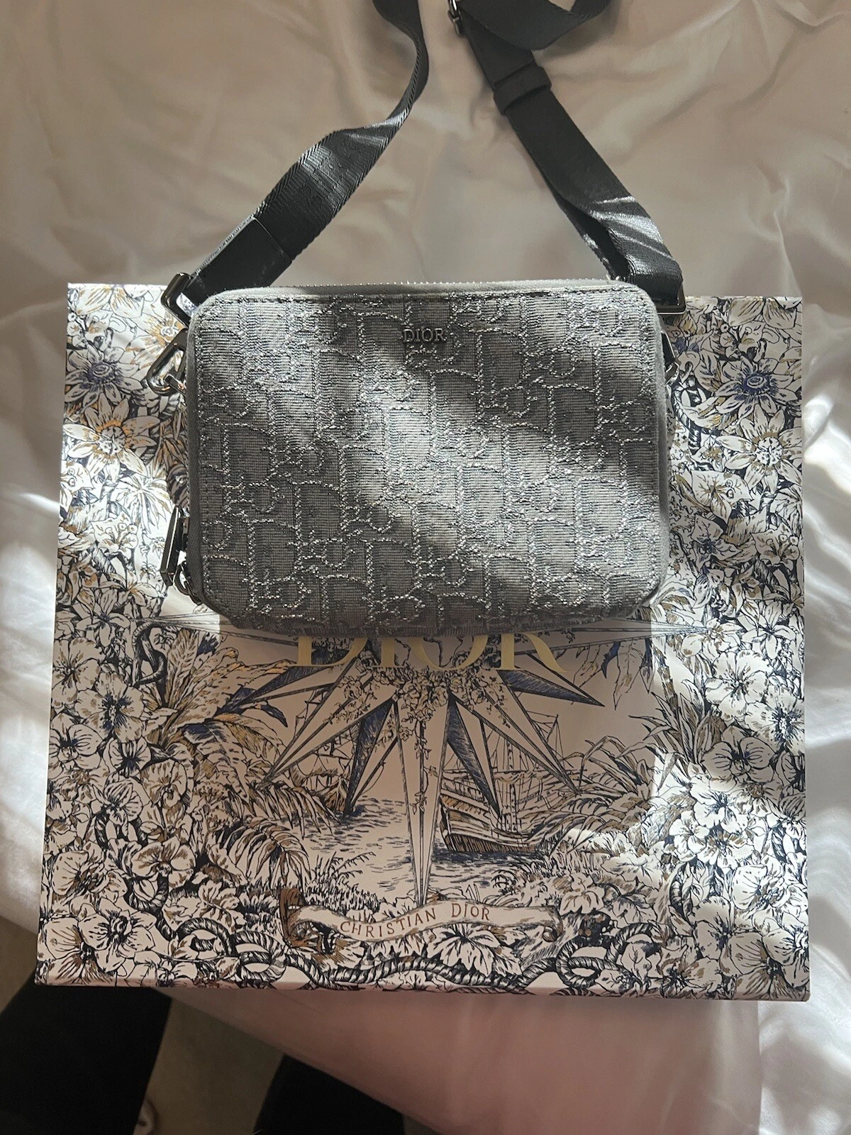 Sac bandoulière poche Dior Jacquard