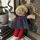 Vintage  Cabbage Patch Kids Girl Doll 1982 Blonde Blue Eyes